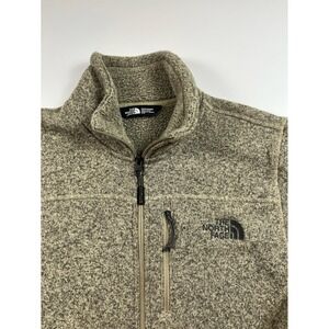 The North Face Gordon Lyons Full Zip Sweater Thick Fleece Jacket Size Tan Small